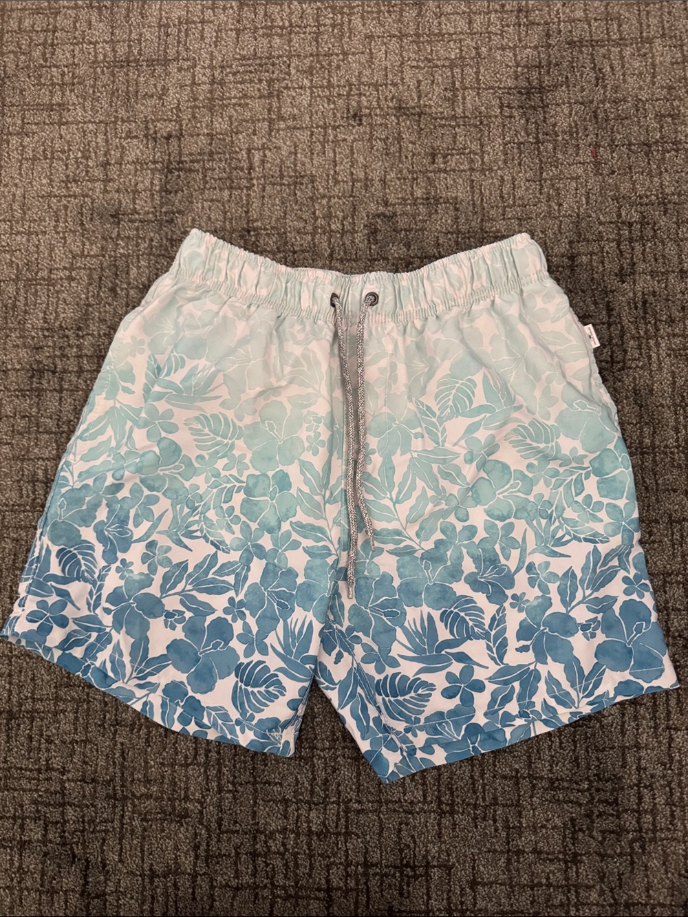 Vintage Summer Men's Floral Swim Trunks Small